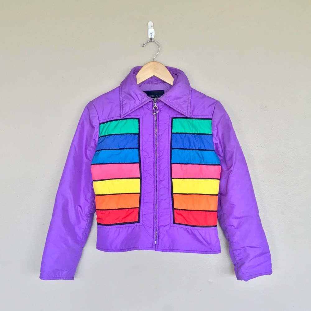 Vintage neon ski jacket coat